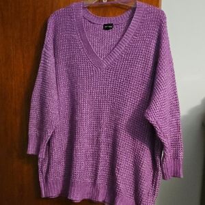 Torrid Purple V-Neck Sweater